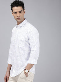 Park Avenue Slim Fit Opaque Geometric Printed Pure Cotton Casual Shirt