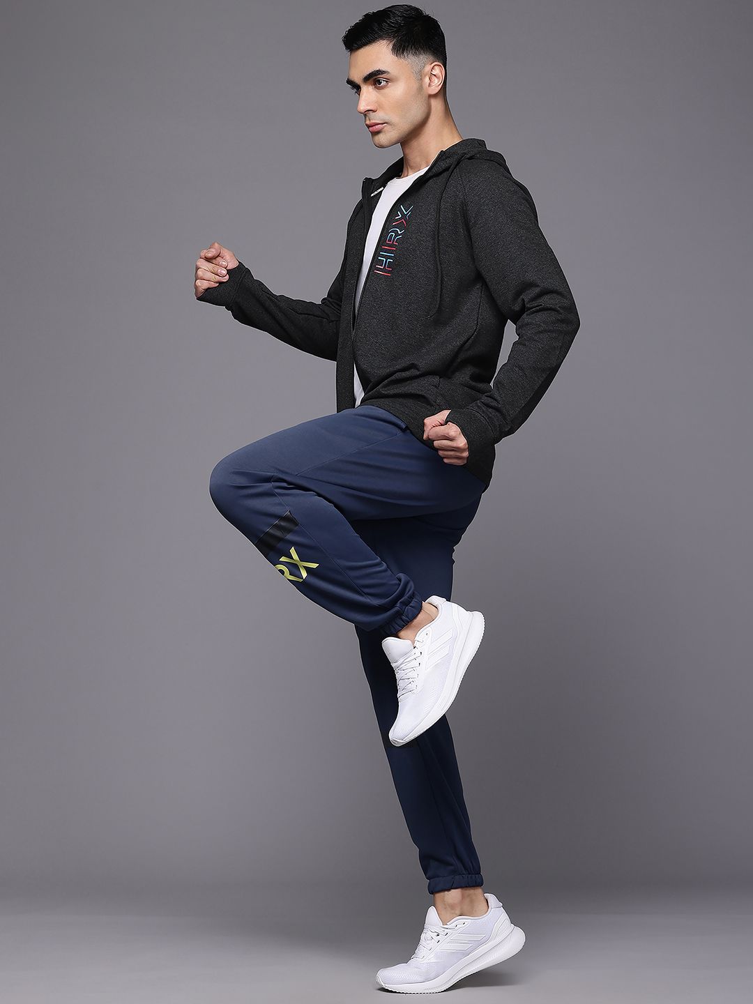 HRX by Hrithik Roshan Trial Tracers Brand Logo Printed Hooded Running  Sweatshirt