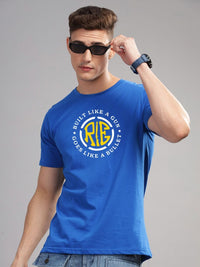 ADRO Men Typography Printed Applique T-shirt