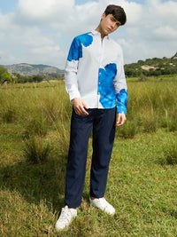 Campus Sutra Men Relaxed Fit Spread Collar Floral Printed Cotton Casual Shirt