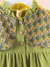 YK Floral Print Fit & Flare Dress