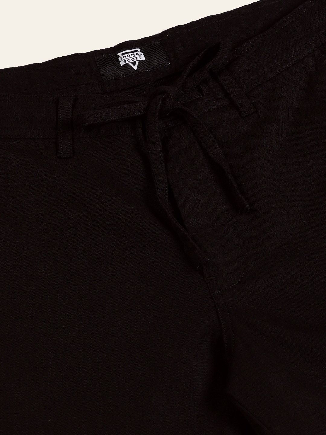 Thomas Scott Men Textured Mid-Rise Smart Chinos Trousers