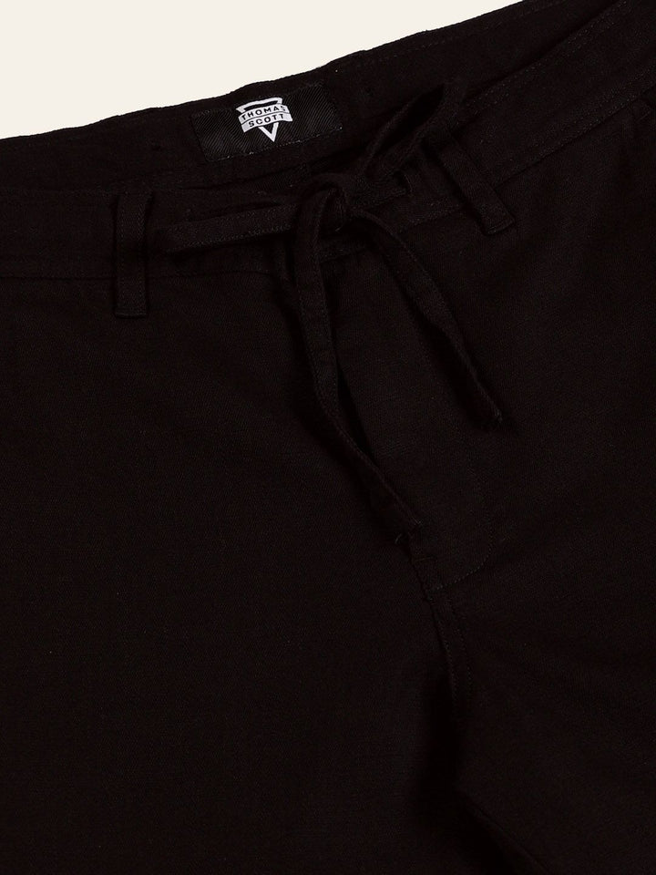 Thomas Scott Men Textured Mid-Rise Smart Chinos Trousers
