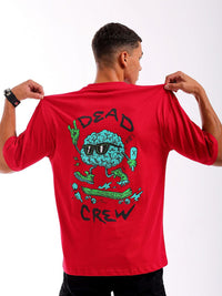 The Indian Garage Co Men Back Printed Round Neck Boxy Oversized T-shirt