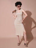 SASSAFRAS BASICS Sheath Midi Dress