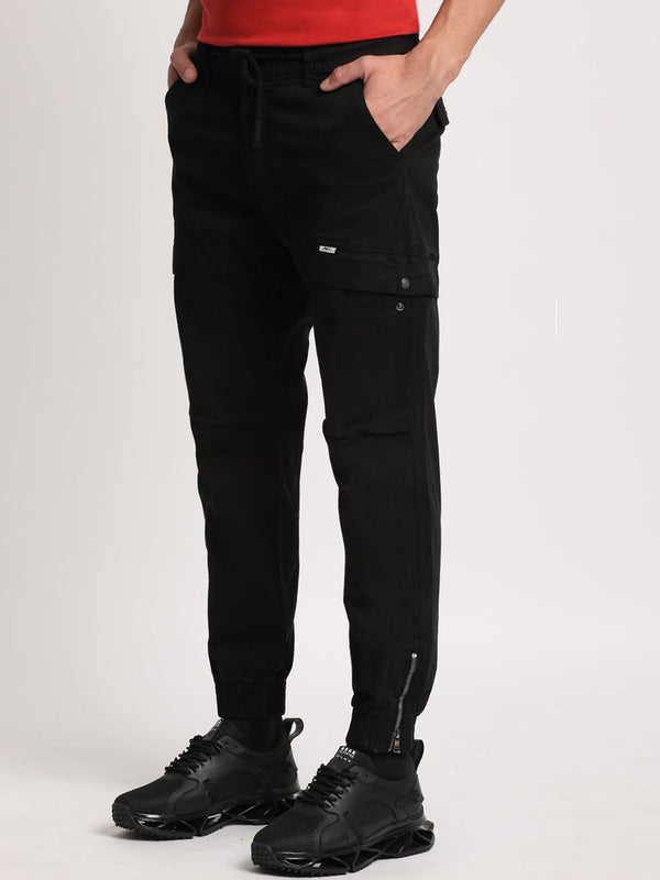 THE BEAR HOUSE Men Mid-Rise Easy Wash Regular Fit Cargos Trousers