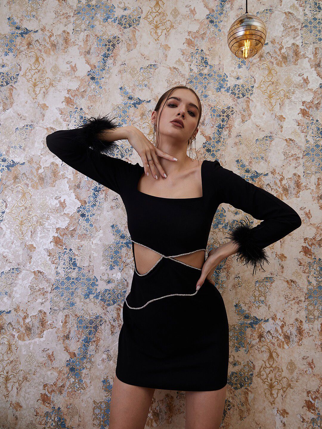 Athena Black Cut Out Bodycon Dress