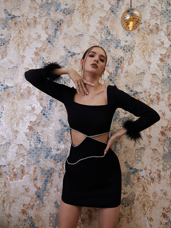Athena Black Cut Out Bodycon Dress