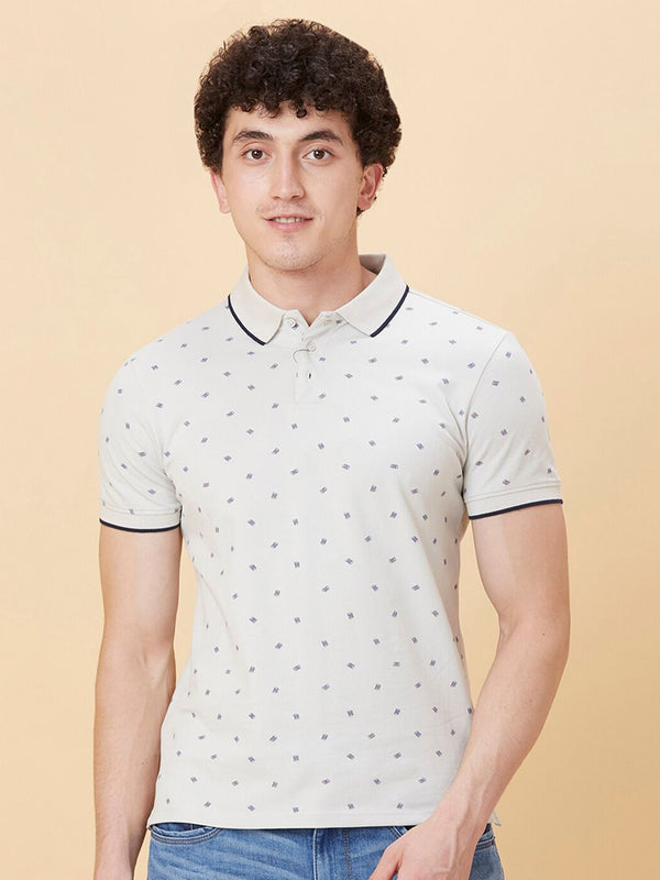Menjadi T-Shirt Kasual Polo Bercetak Manusia