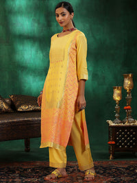 Libas Women Ethnic Motifs Regular Kurta with Trousers & With Dupatta