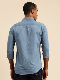Being Human Spread Collar Geometric Printed Cotton Slim Fit Casual Shirt