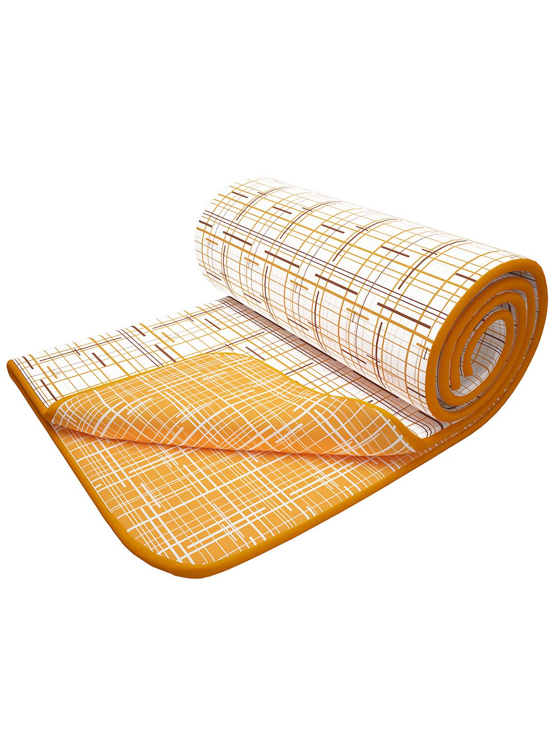 Story@home White & Yellow Printed AC Room 150 GSM Reversible Cotton Double Bed Dohar