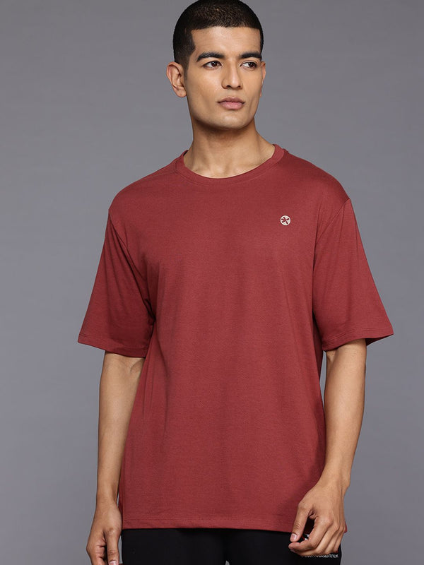 HRX by Hrithik Roshan Typography Print Pure Cotton Relaxed Yoga T-shirt