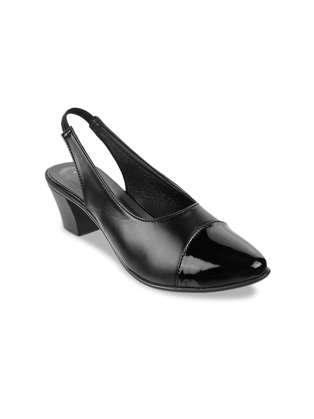 Metro Women Black Block Mules