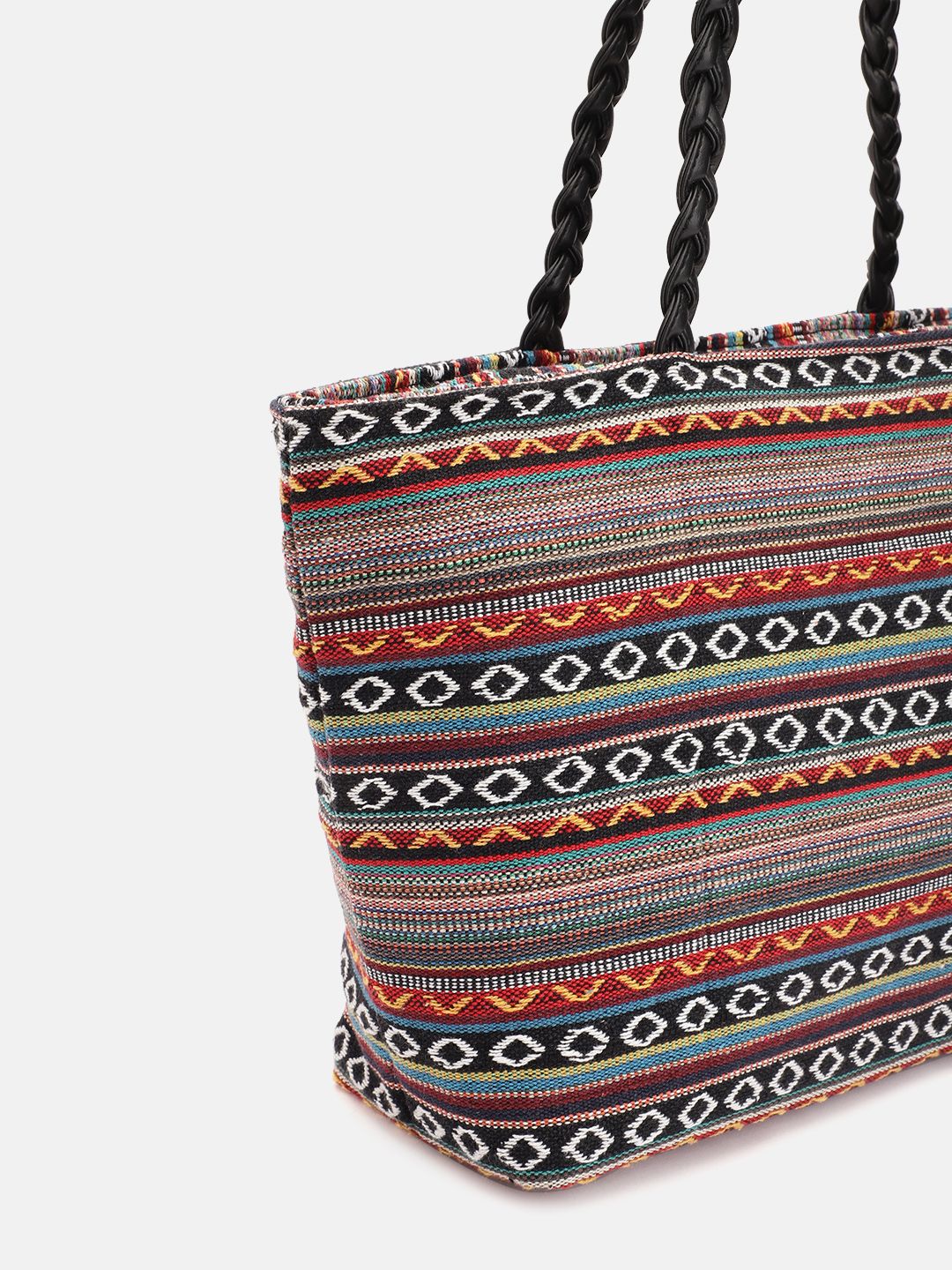 Anouk Geometric Self Design Structured Shoulder Bag