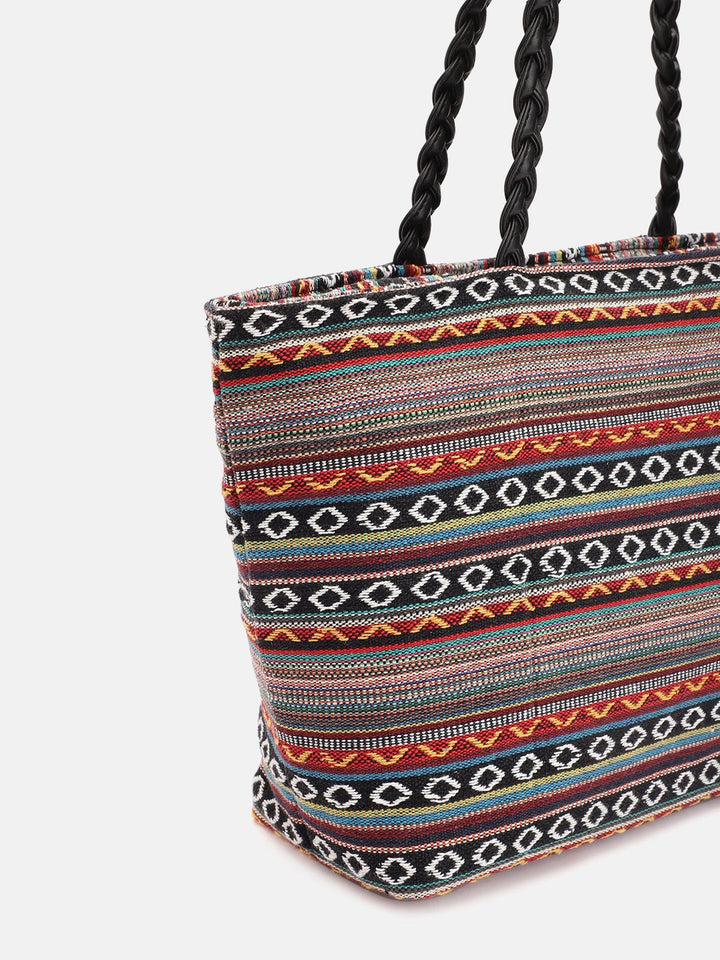 Anouk Geometric Self Design Structured Shoulder Bag