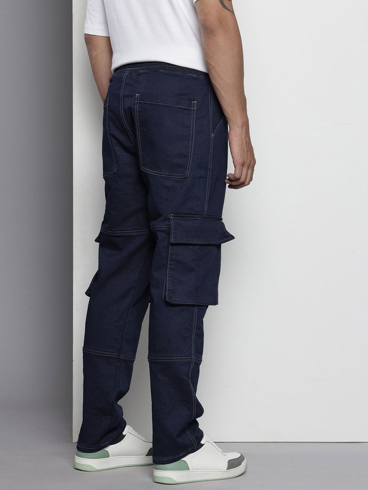 The Indian Garage Co Men Relaxed Fit Stretchable Cargo Style Jeans