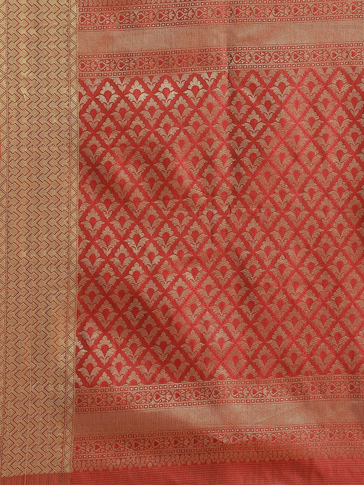Saree mall Green & Golden Woven Design Banarasi Saree