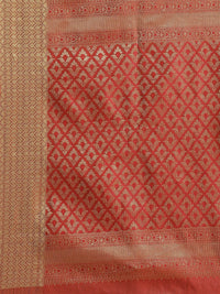 Saree mall Green & Golden Woven Design Banarasi Saree