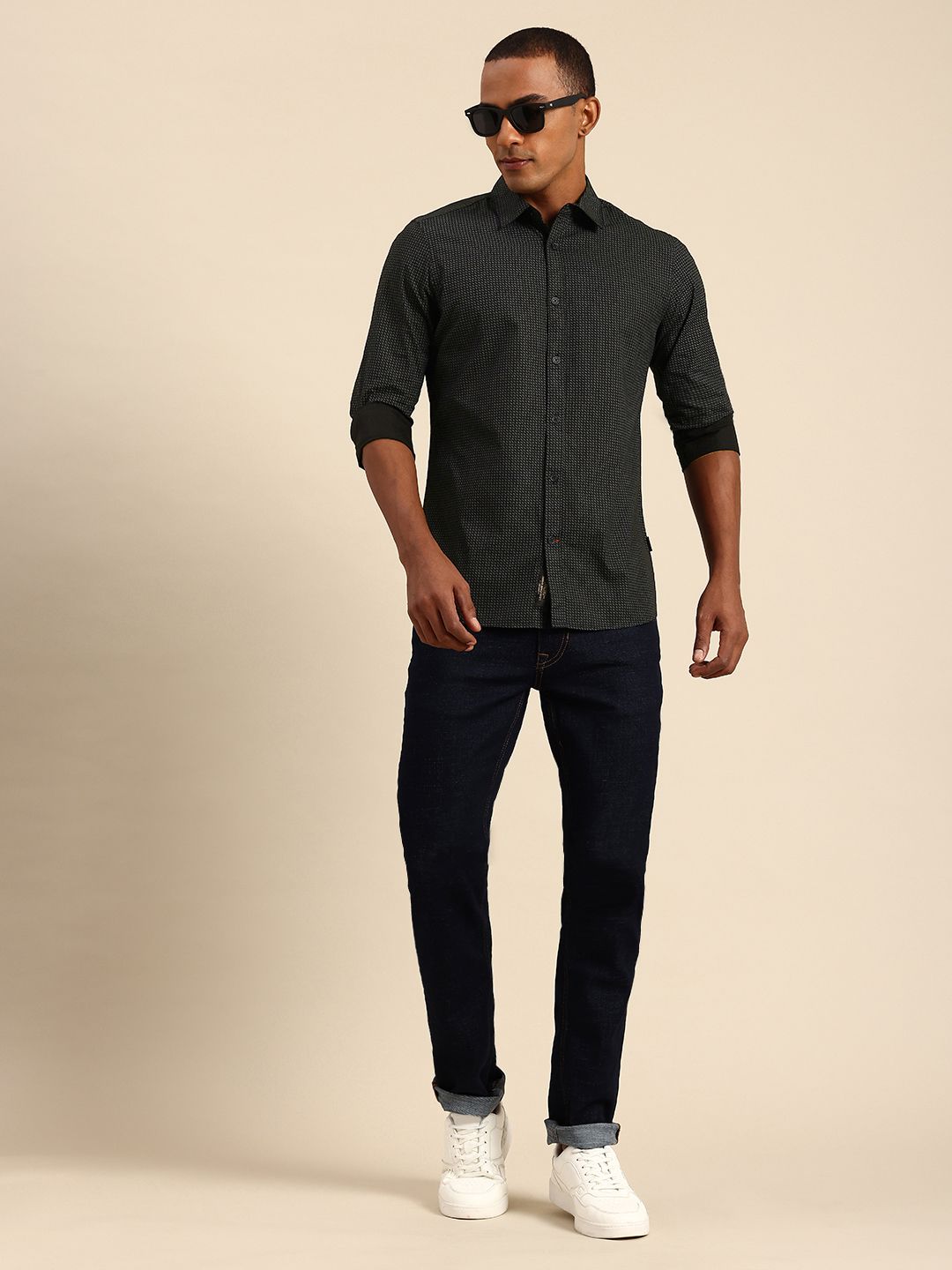 Being Human Spread Collar Conversational Printed Slim Fit Casual