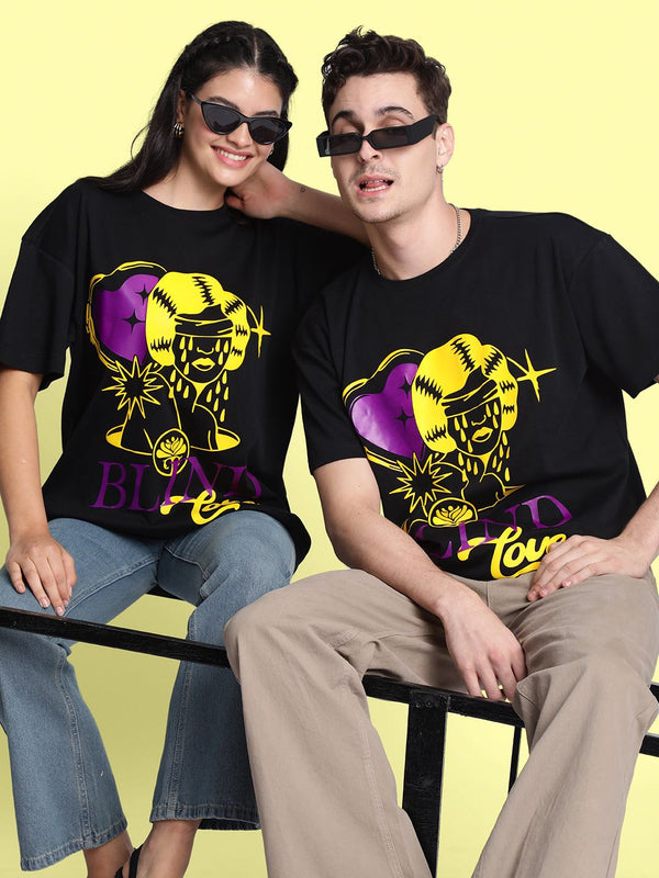 Bene Kleed Graphic Printed Round Neck Cotton Oversized T-shirt