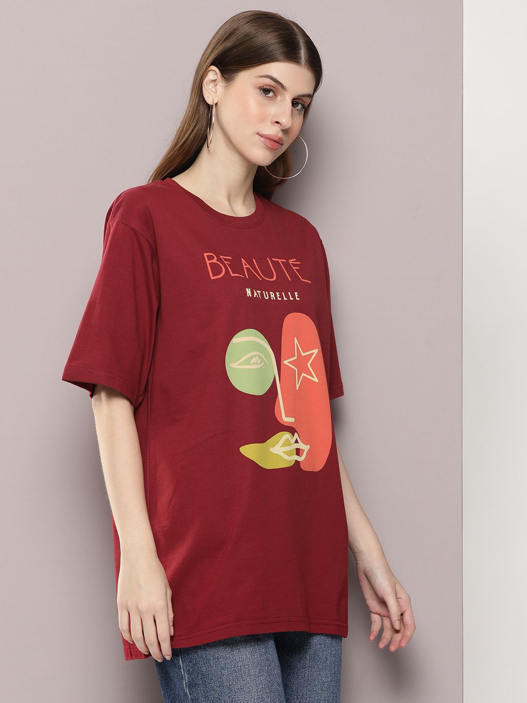DILLINGER Women Graphic Printed Oversized T-shirt