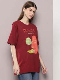 DILLINGER Women Graphic Printed Oversized T-shirt
