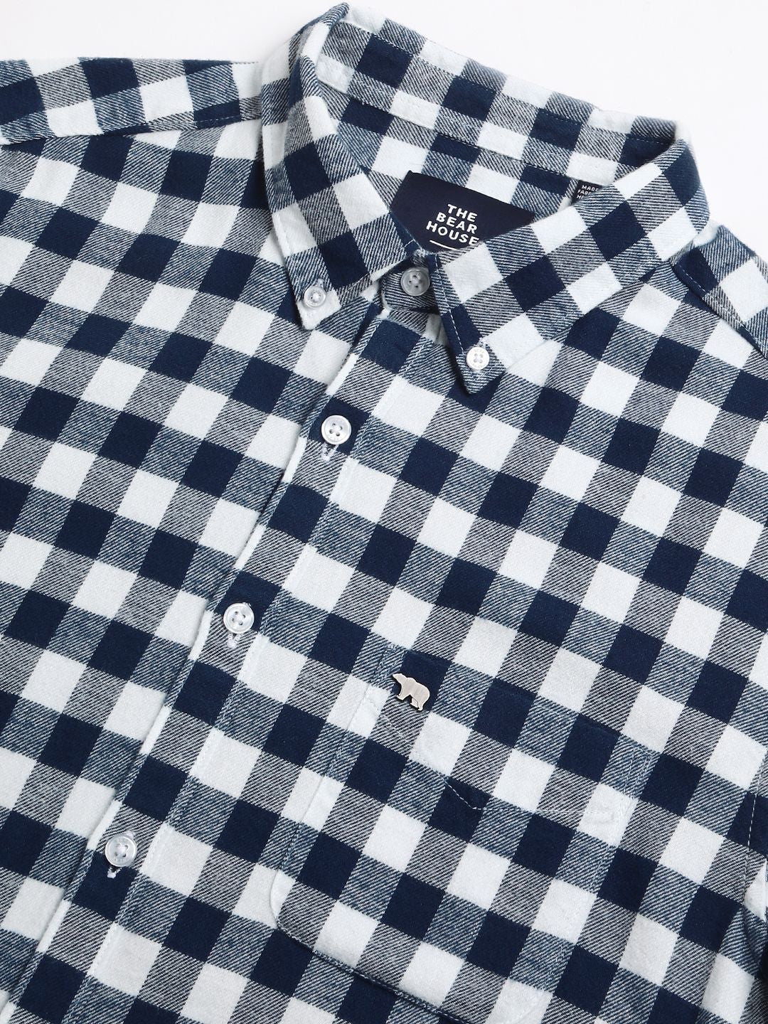 THE BEAR HOUSE Men Slim Fit Buffalo Checks Opaque Checked Casual Shirt
