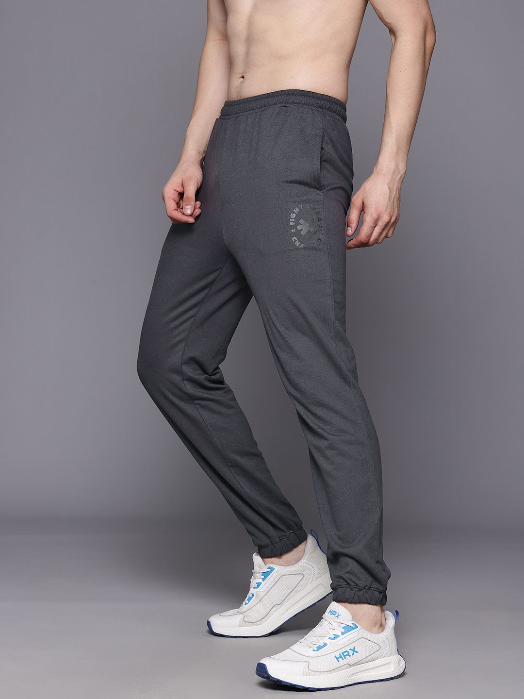 HRX by Hrithik Roshan Men Brand Logo Detail Mid-Rise Regular Fit Training Joggers