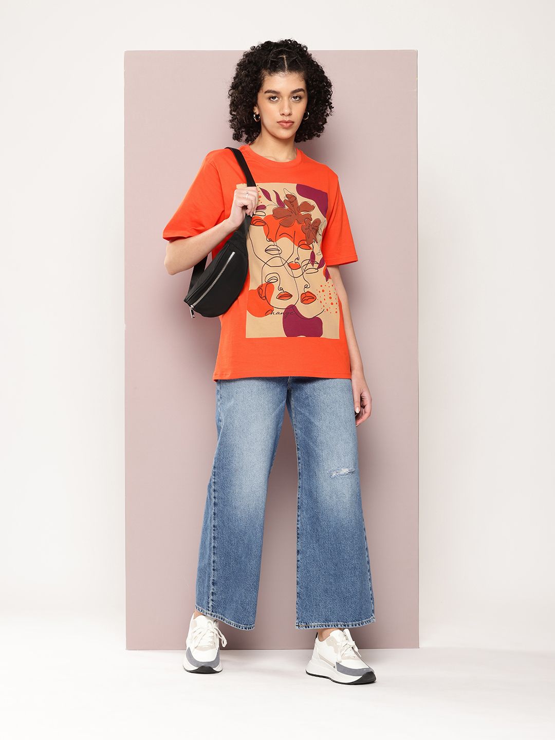 DILLINGER Women Graphic Printed Oversized T-shirt