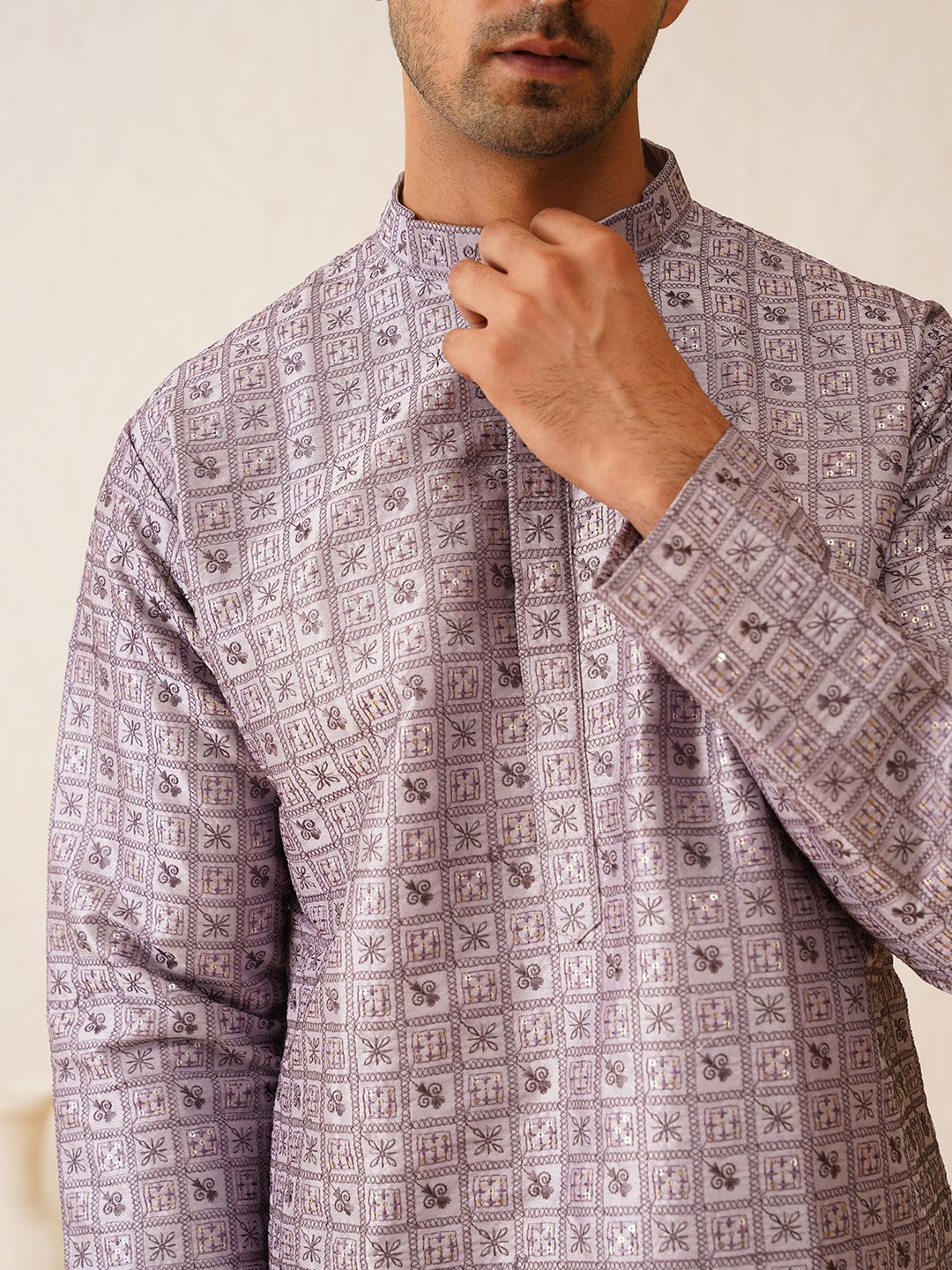 SOJANYA LUXE Embroidered Straight Kurta with Pyjamas
