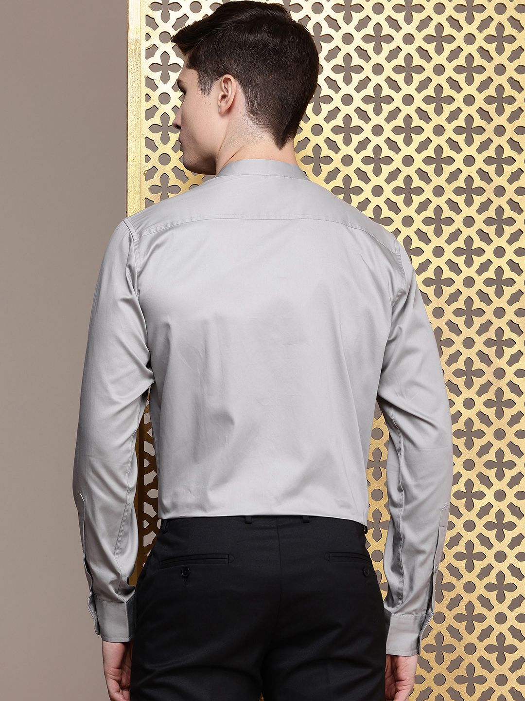 House of Pataudi Pure Cotton Pleated Party Shirt