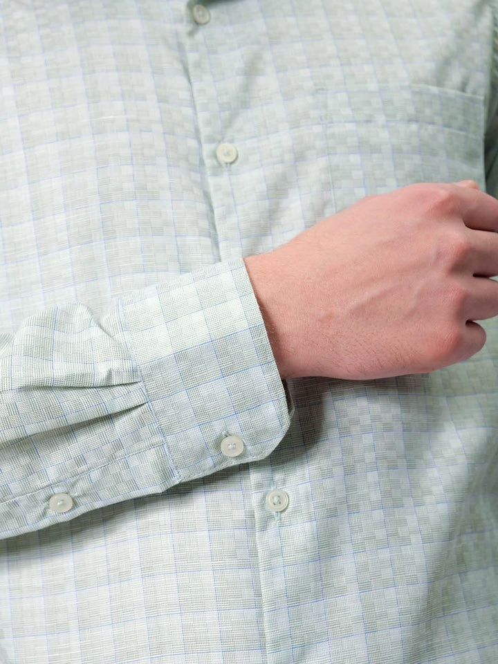 The Indian Garage Co. X Luxe Men Slim Fit Opaque Checked Formal Shirt