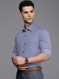 Raymond Self Design Slim Fit Opaque Pure Cotton Formal Shirt