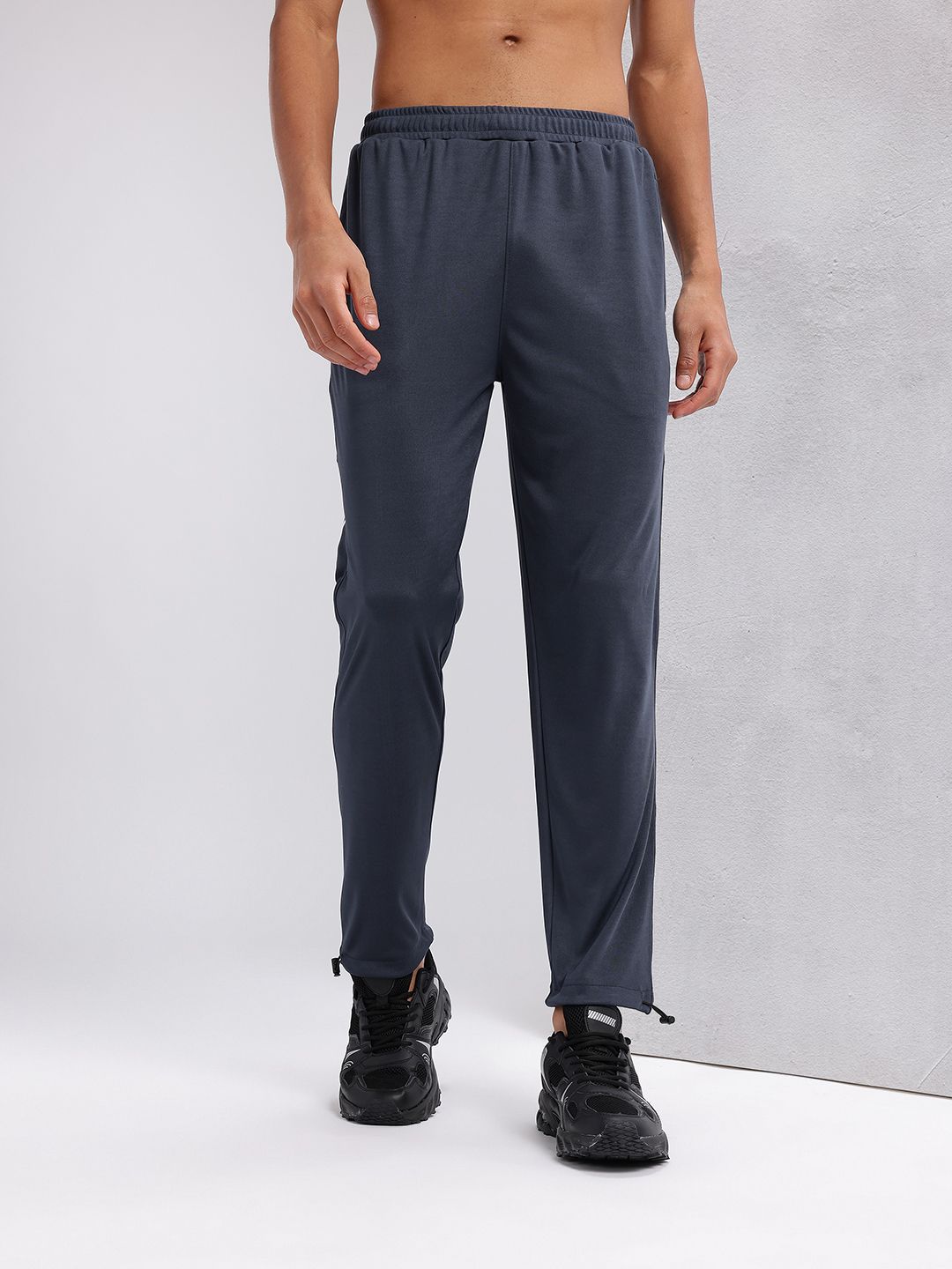 HRX by Hrithik Roshan Men Mid-Rise Rapid-Dry Training Track Pants with Toggle