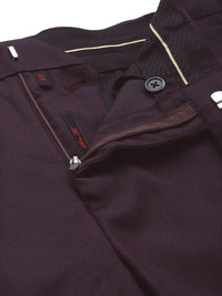 Raymond Men Textured Slim Fit Mid-Rise Formal Trousers