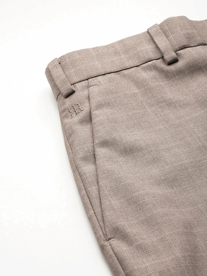 Raymond Men Checked Slim Fit Trousers