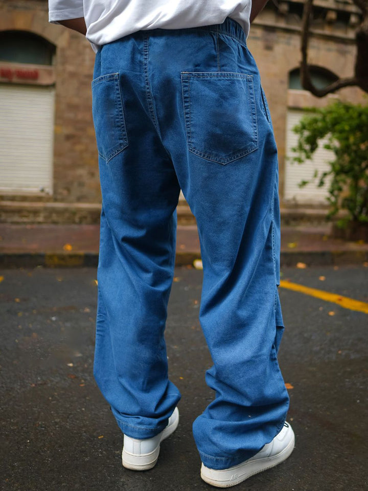 Seluar Jeans Setengah Bangkit Powerlook Lelaki Baggy Fit