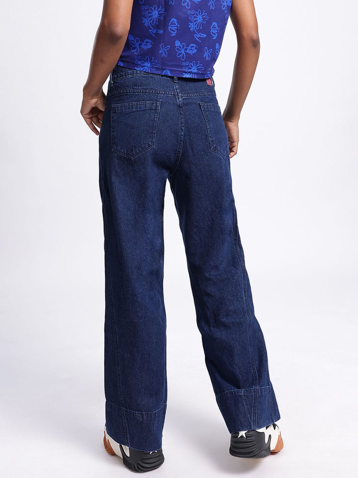 DressBerry Women Loose & Lively Panelled Straight Fit Jeans