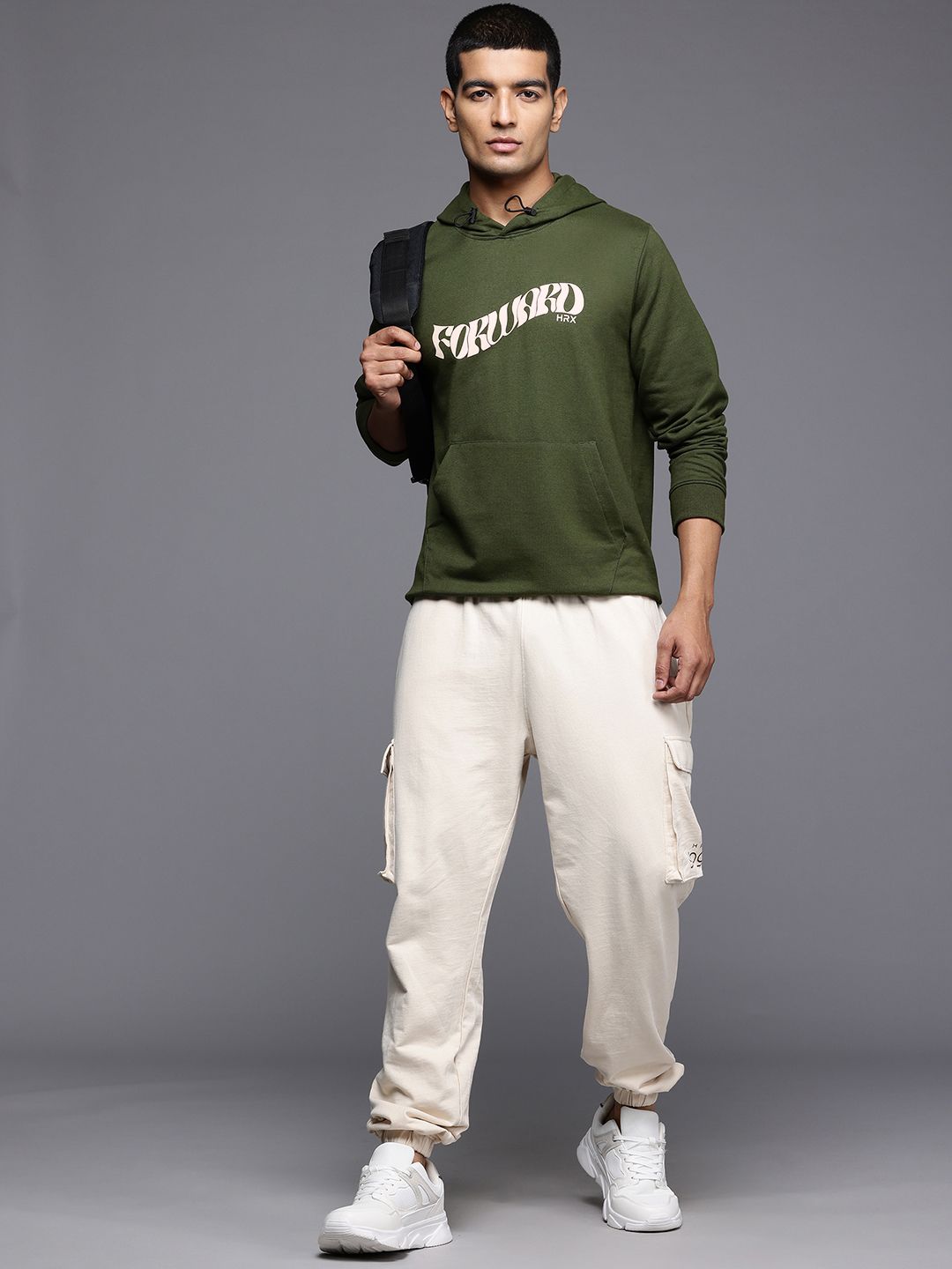 HRX by Hrithik Roshan Printed Hooded Sweatshirt