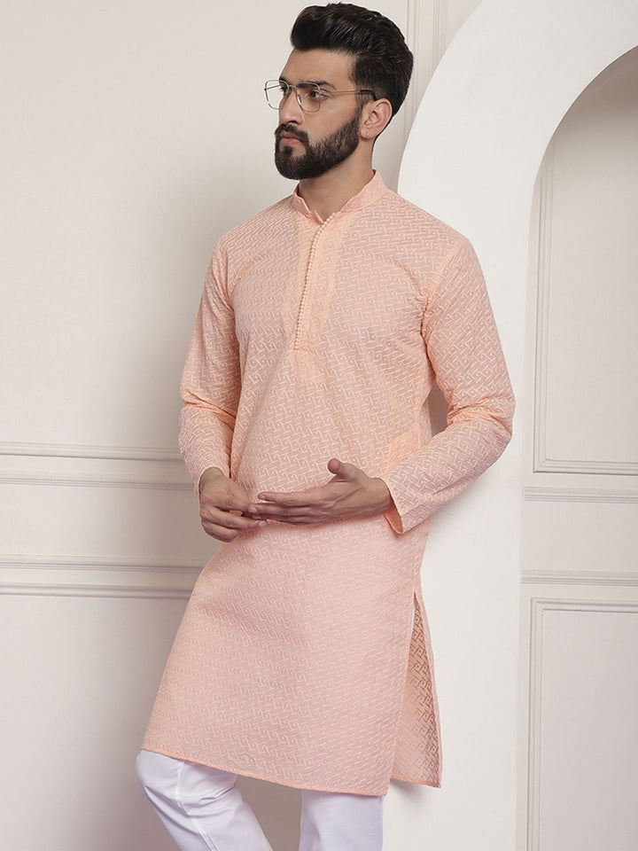 SOJANYA Kurta Chikankari Sulam Bunga Kapas Tulen