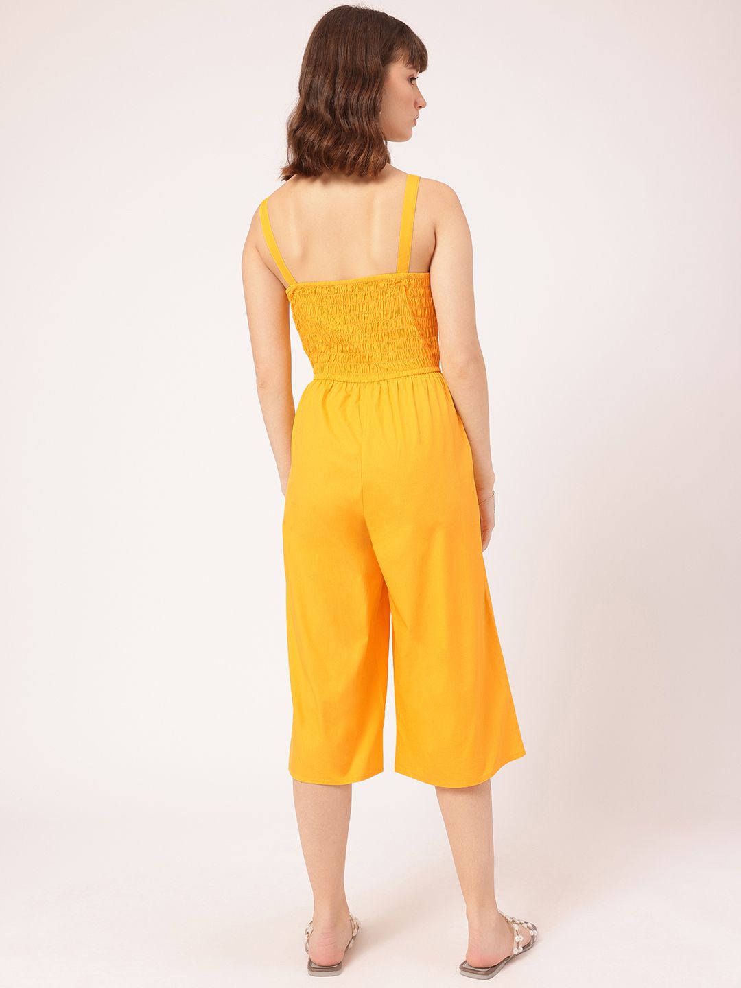 DressBerry Sunshine Styles Smocked Culotte Jumpsuit