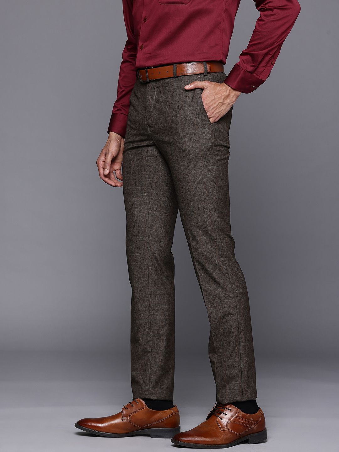 Raymond Men Slim Fit Formal Trousers