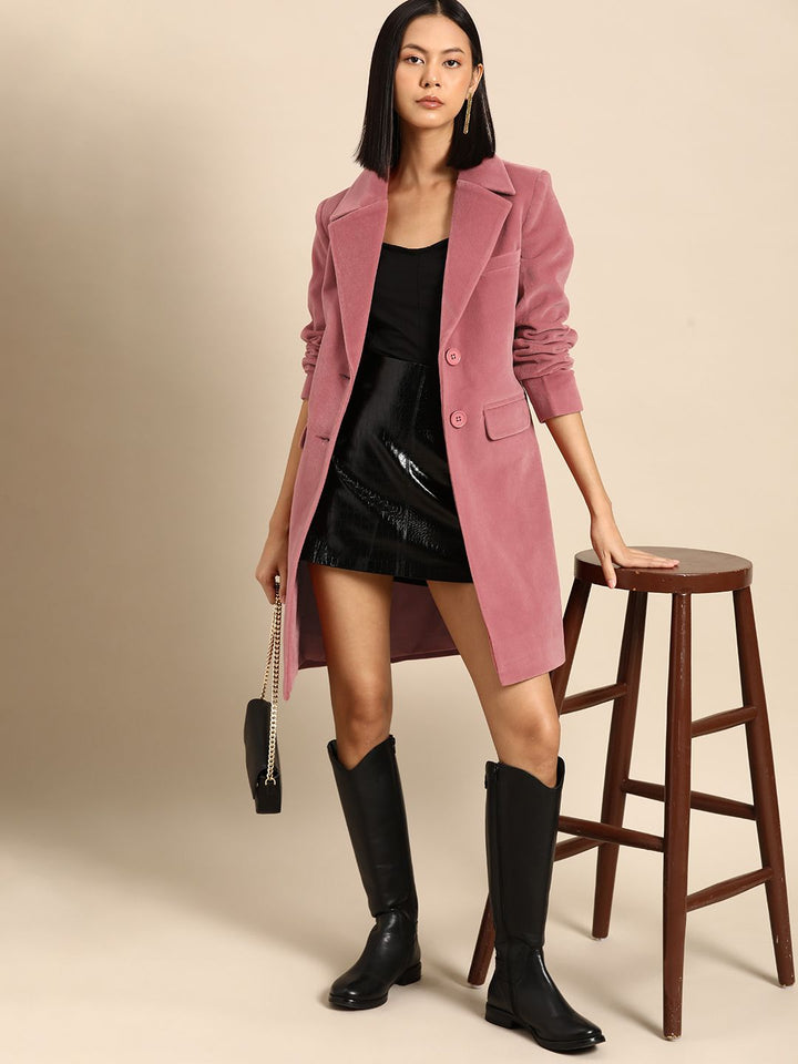 all about you Longline Velvet Overcoat