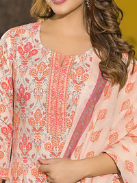 KALINI Women Floral Printed Regular Kurta with Trousers & With Dupatta