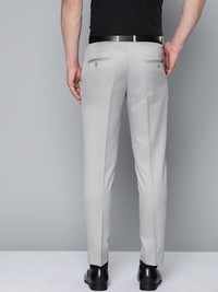 Dennison Men Grey Smart Tapered Fit Easy mencuci seluar berlipat