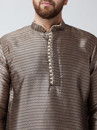 SOJANYA Men Bronze-Toned Woven Design Straight Kurta