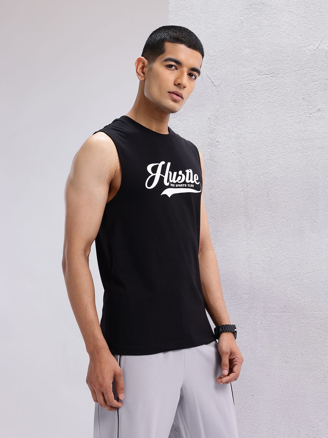 HRX by Hrithik Roshan Typography Print Lifestyle Sleeveless T-shirt
