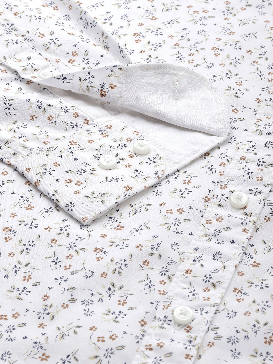 Raymond Men Slim Fit Floral Printed Pure Cotton Casual Shirt