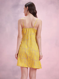 DressBerry Animal Print Twisted A-Line Dress